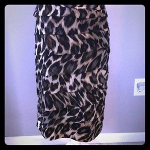 Pretty layered leopard skirt